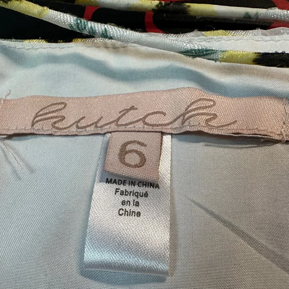 VGC Hutch Anthropologie String Halter neck Yellow Motif Ditsy Floral Romper SZ 6 - Picture 13 of 14